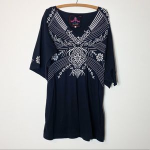 Johnny Was Jwla Embroidered Dress Tunic 